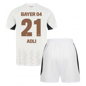 Bayer Leverkusen Amine Adli #21 Borta Kläder Barn 2024-25 Kortärmad (+ Korta byxor)